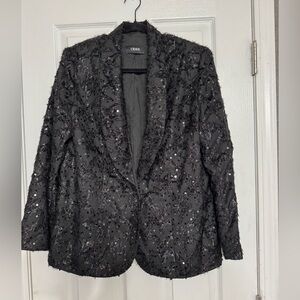 Cider Black Textured Sequin Blazer S